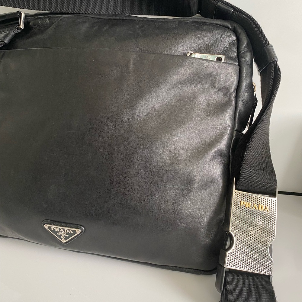 Prada Leather Crossbody Messenger